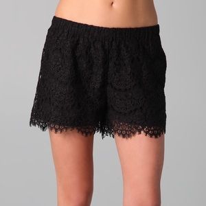 Madewell scallop black lace shorts XS